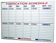 Custom Fabrication Schedule White Board